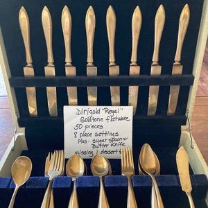 Regal Goldtone Dirigold Flatware Set